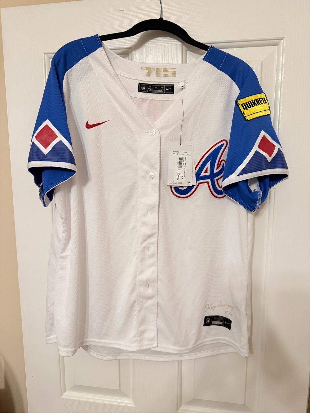 Atlanta Braves Ozzie Albies Nike City Connect Baseball Jersey NWT Women’s XXL